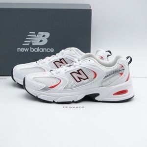 NEW Size 8 Women's New Balance 530 Sneakers U530JR1 White/Blast Red